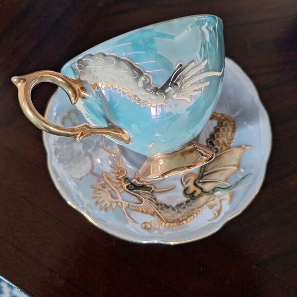 Shafford hand painted dragon teacup - Picture 2 of 4